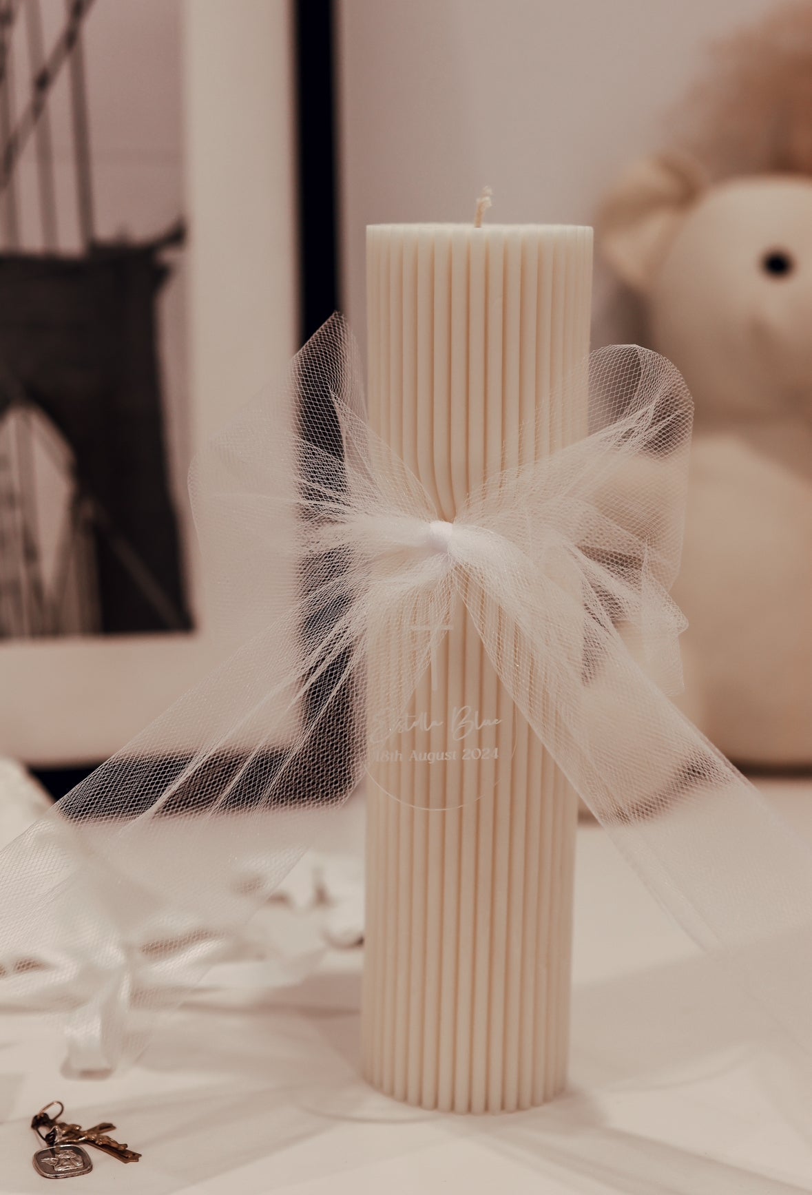 Baptism Candle + Tag